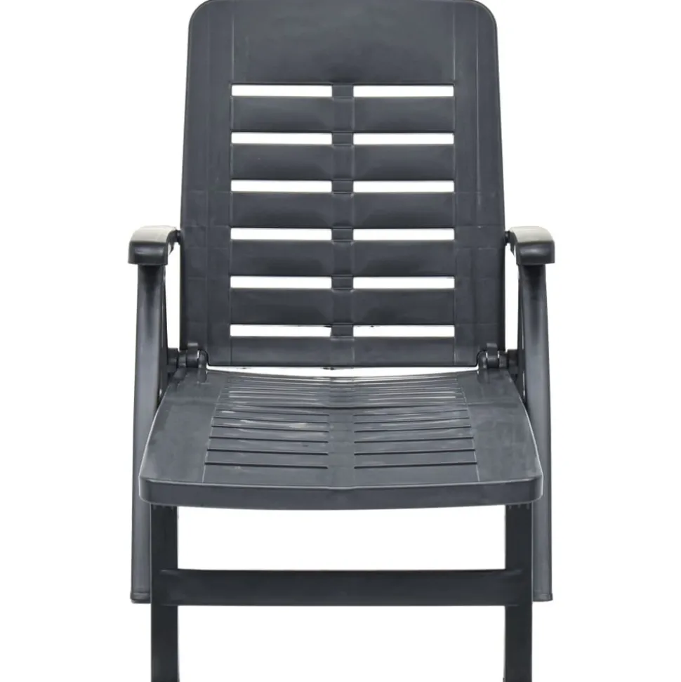 MAISON EXCLUSIVE - Chaise longue pliable plastique anthracite