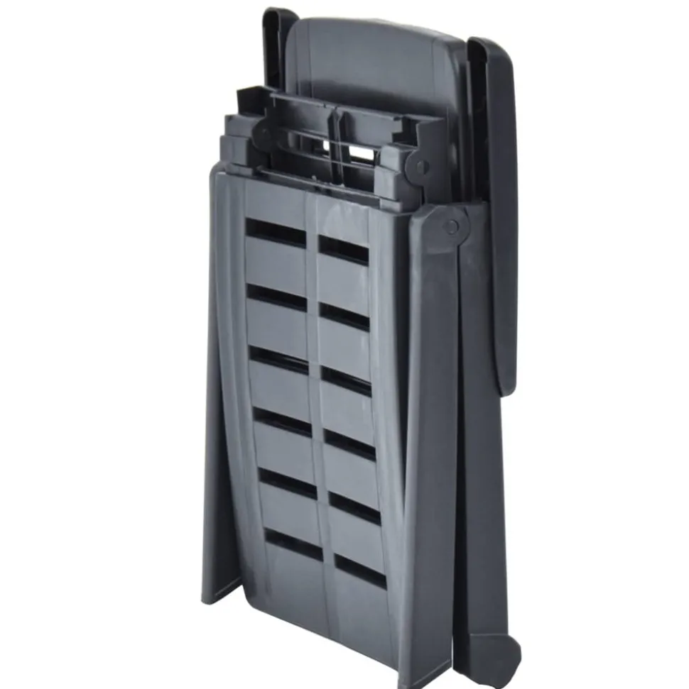 MAISON EXCLUSIVE - Chaise longue pliable plastique anthracite