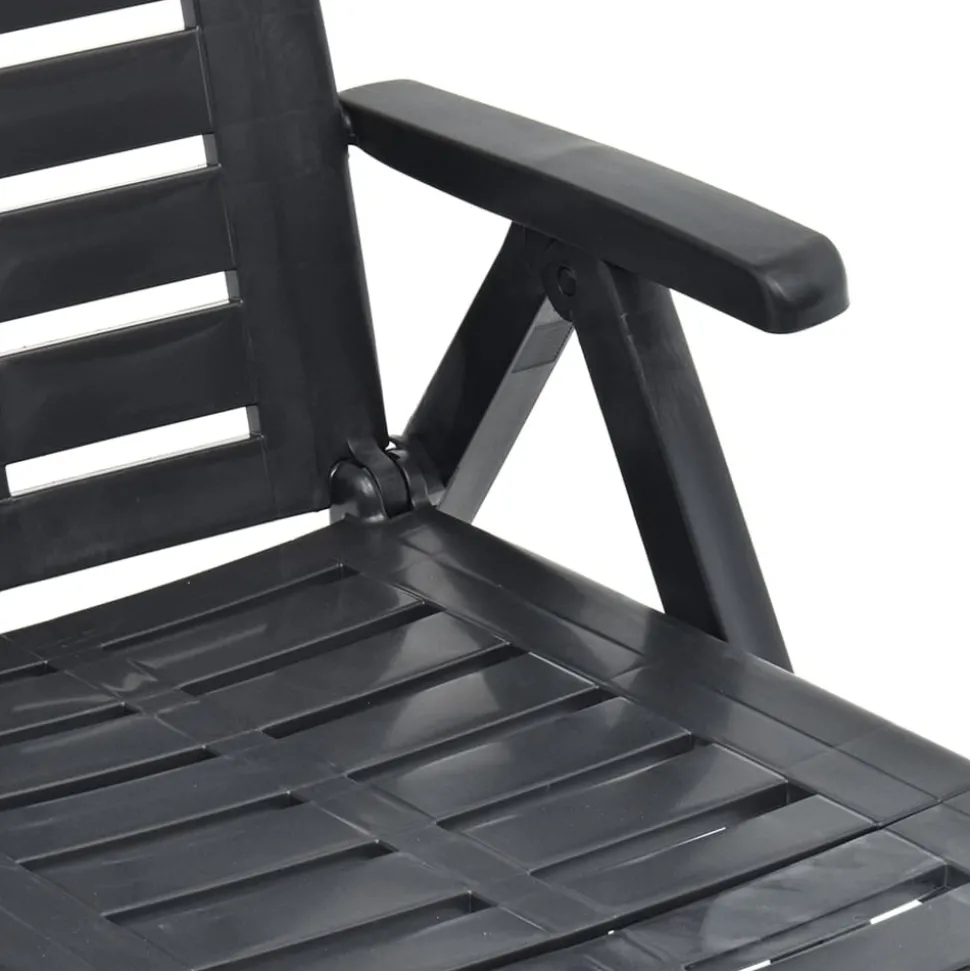 MAISON EXCLUSIVE - Chaise longue pliable plastique anthracite