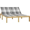 MAISON EXCLUSIVE - Chaise longue double avec coussins bois de pin imprégné