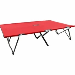 MAISON EXCLUSIVE - Chaise longue pliable 2 places rouge acier