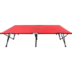 MAISON EXCLUSIVE - Chaise longue pliable 2 places rouge acier