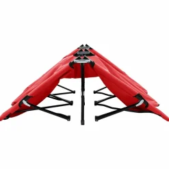 MAISON EXCLUSIVE - Chaise longue pliable 2 places rouge acier