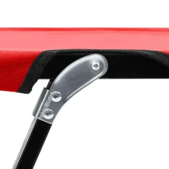 MAISON EXCLUSIVE - Chaise longue pliable 2 places rouge acier