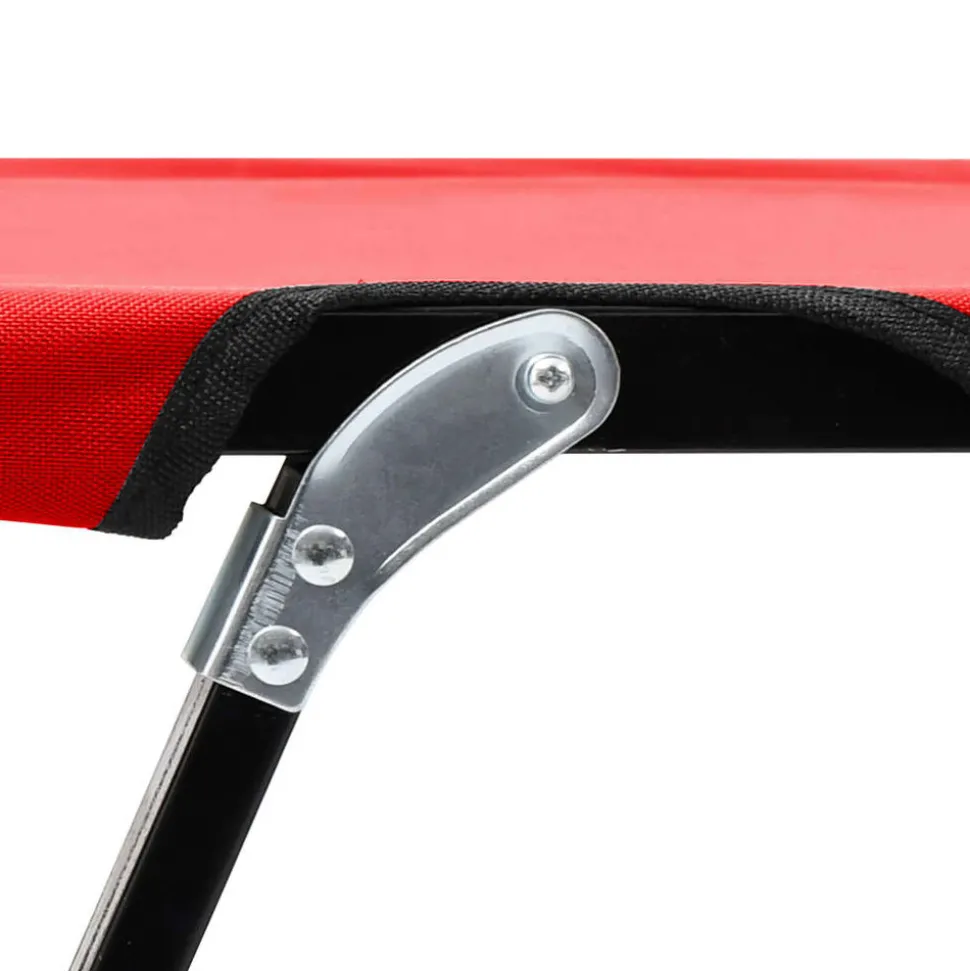 MAISON EXCLUSIVE - Chaise longue pliable 2 places rouge acier
