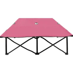 MAISON EXCLUSIVE - Chaise longue pliable 2 places rose acier