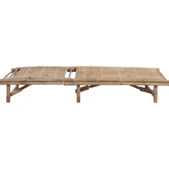 MAISON EXCLUSIVE - Chaise longue de jardin avec coussin bambou