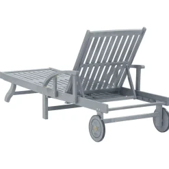 MAISON EXCLUSIVE - Chaise longue de jardin avec coussin bois d'acacia solide