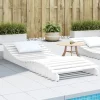 MAISON EXCLUSIVE - Chaise longue blanc 205x80x31,5 cm bois massif de pin