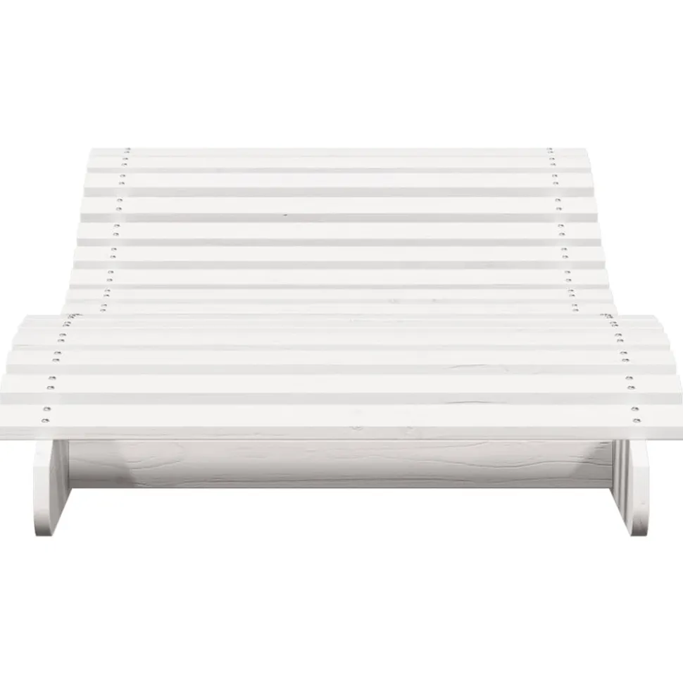 MAISON EXCLUSIVE - Chaise longue blanc 205x80x31,5 cm bois massif de pin