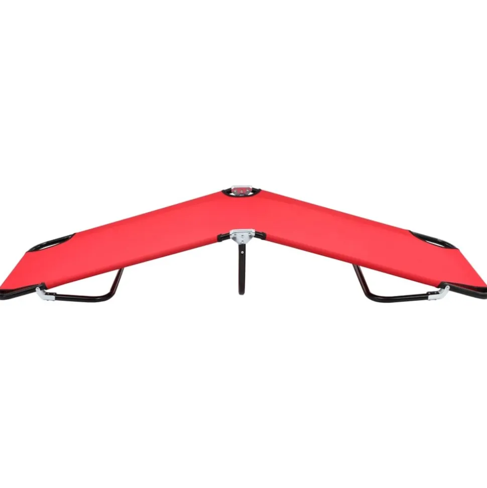 MAISON EXCLUSIVE - Chaise longue pliable rouge acier