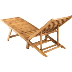 MAISON EXCLUSIVE - Chaise longue bois de teck solide