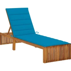 MAISON EXCLUSIVE - Chaise longue avec coussin bois d'acacia solide