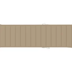 MAISON EXCLUSIVE - Chaise longue double et coussins beige bois de pin imprégné