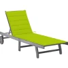 MAISON EXCLUSIVE - Chaise longue de jardin avec coussin gris bois d'acacia solide