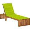 MAISON EXCLUSIVE - Chaise longue avec coussin bois d'acacia solide