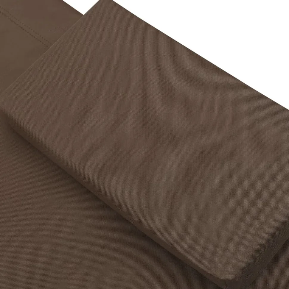 MAISON EXCLUSIVE - Chaise longue d'extérieur tissu marron