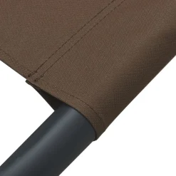 MAISON EXCLUSIVE - Chaise longue d'extérieur tissu marron
