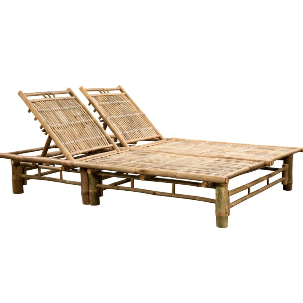 MAISON EXCLUSIVE - Chaise longue pour 2 personnes bambou