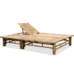 MAISON EXCLUSIVE - Chaise longue pour 2 personnes bambou