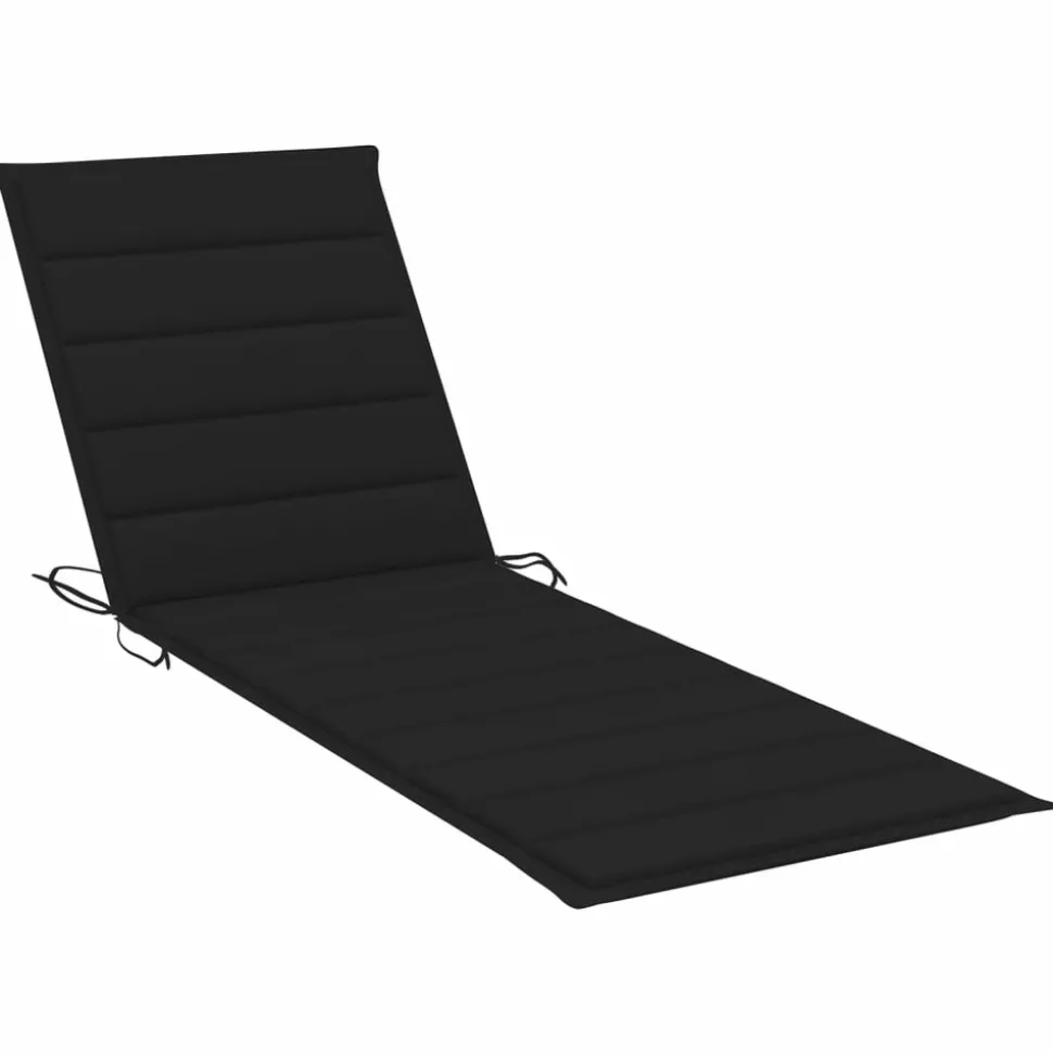 MAISON EXCLUSIVE - Chaise longue de jardin avec table et coussin bois d'acacia