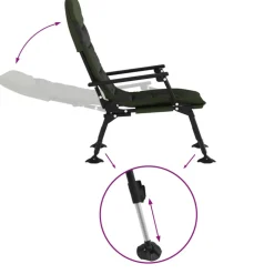 MAISON EXCLUSIVE - Chaise de pêche avec accoudoir pliable vert