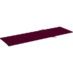 MAISON EXCLUSIVE - Chaise longue double et coussins bordeaux bois de pin imprégné