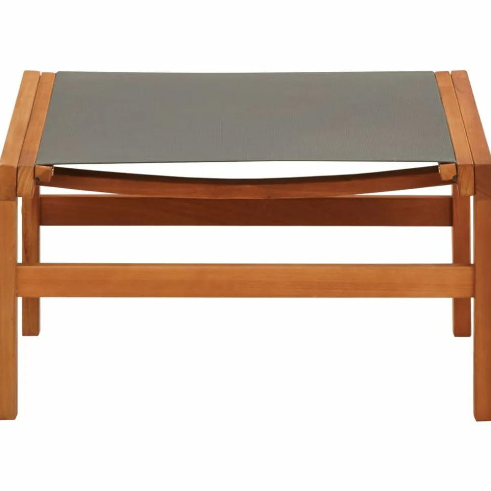 MAISON EXCLUSIVE - Chaise de jardin et repose-pied gris eucalyptus et textilène