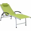 MAISON EXCLUSIVE - Chaise longue aluminium textilène vert