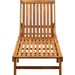 MAISON EXCLUSIVE - Chaise longue bois d'acacia solide