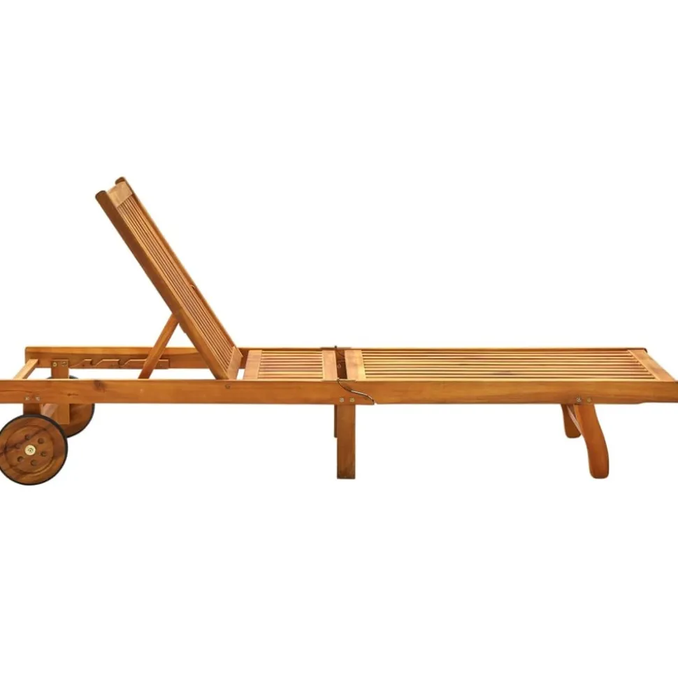 MAISON EXCLUSIVE - Chaise longue bois d'acacia solide