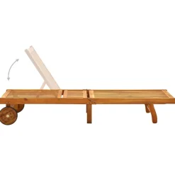 MAISON EXCLUSIVE - Chaise longue bois d'acacia solide