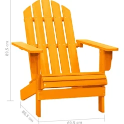 MAISON EXCLUSIVE - Chaise de jardin adirondack bois de sapin massif orange