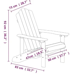 MAISON EXCLUSIVE - Chaise adirondack de jardin pehd marron
