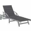 MAISON EXCLUSIVE - Chaise longue de jardin avec coussin bois d'acacia solide