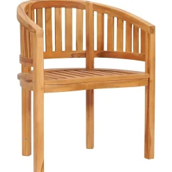 MAISON EXCLUSIVE - Chaise en forme de banane bois de teck solide