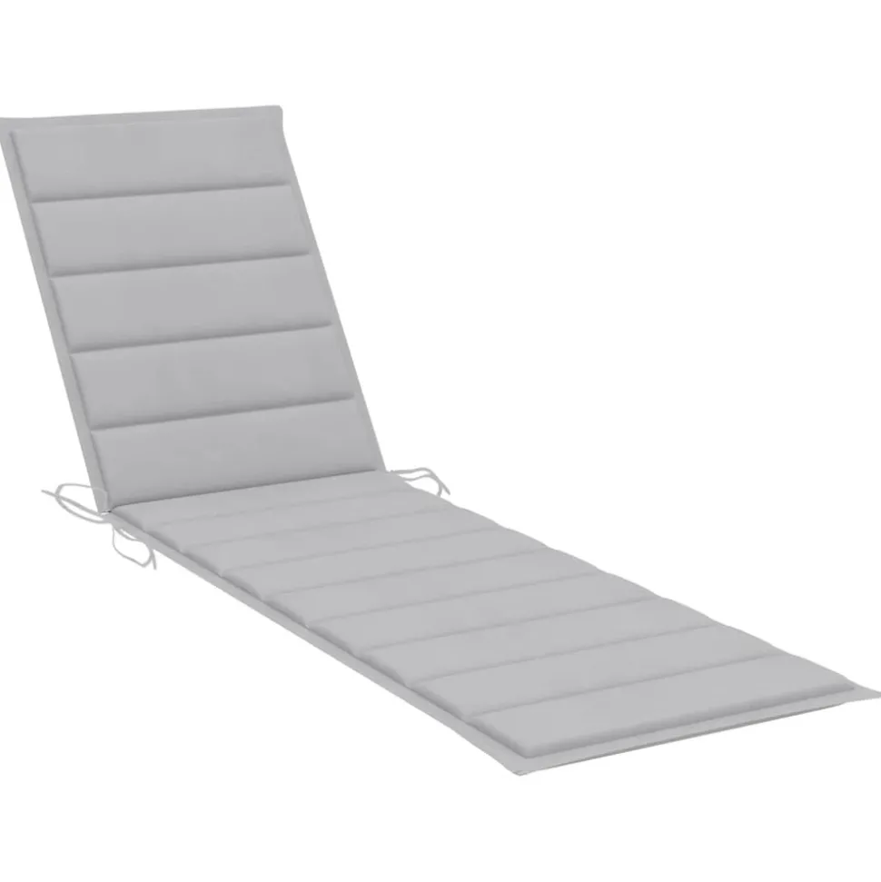 MAISON EXCLUSIVE - Chaise longue avec table et coussin bois de teck solide