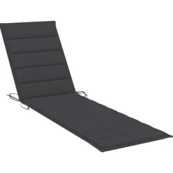 MAISON EXCLUSIVE - Chaise longue avec table et coussin bois de teck solide