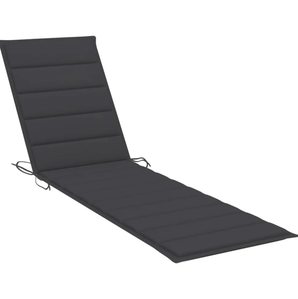 MAISON EXCLUSIVE - Chaise longue avec table et coussin bois de teck solide