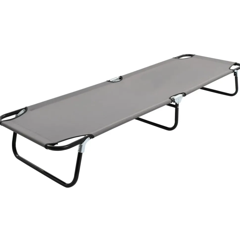 MAISON EXCLUSIVE - Chaise longue pliable gris acier