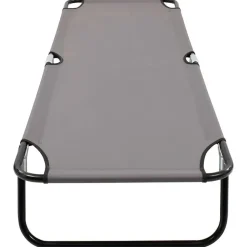 MAISON EXCLUSIVE - Chaise longue pliable gris acier