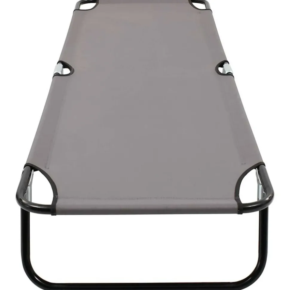 MAISON EXCLUSIVE - Chaise longue pliable gris acier