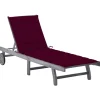 MAISON EXCLUSIVE - Chaise longue de jardin avec coussin gris bois d'acacia solide