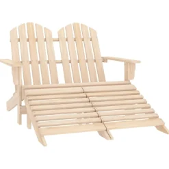 MAISON EXCLUSIVE - Chaise de jardin adirondack 2 places et repose-pied sapin