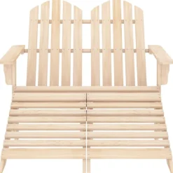 MAISON EXCLUSIVE - Chaise de jardin adirondack 2 places et repose-pied sapin