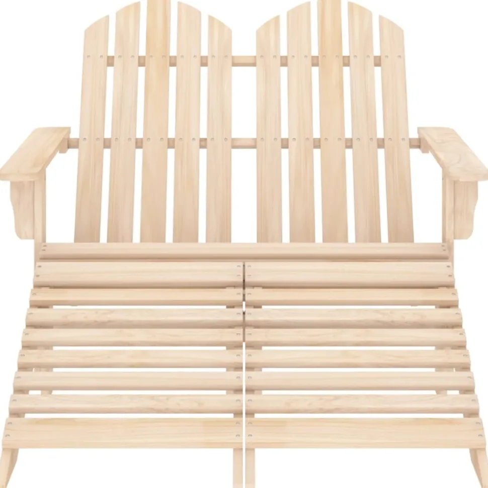 MAISON EXCLUSIVE - Chaise de jardin adirondack 2 places et repose-pied sapin