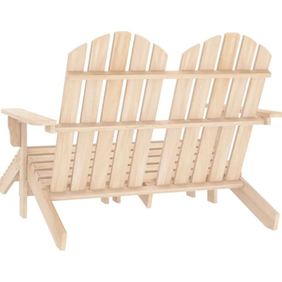 MAISON EXCLUSIVE - Chaise de jardin adirondack 2 places et repose-pied sapin