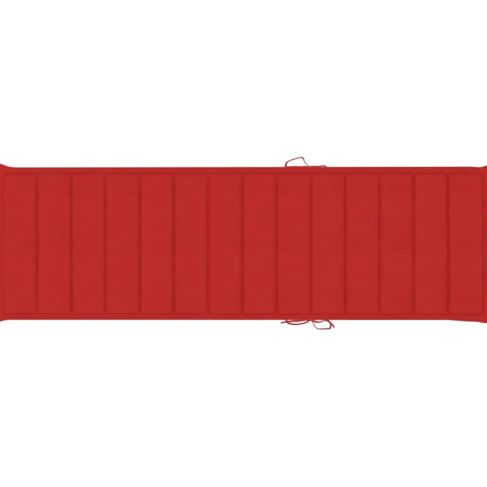 MAISON EXCLUSIVE - Chaise longue avec coussin rouge bois de pin imprégné