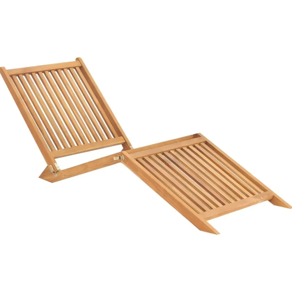MAISON EXCLUSIVE - Chaise longue bois de teck solide