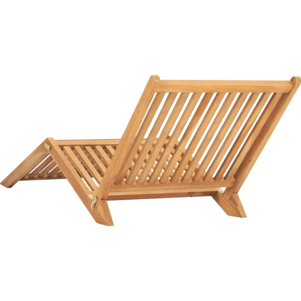MAISON EXCLUSIVE - Chaise longue bois de teck solide